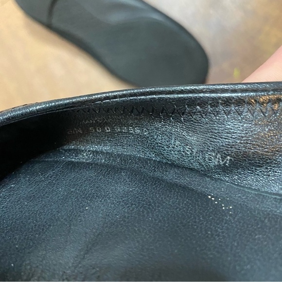 Tory Burch Black Reva Gold Logo Flats - Picture 5 of 5